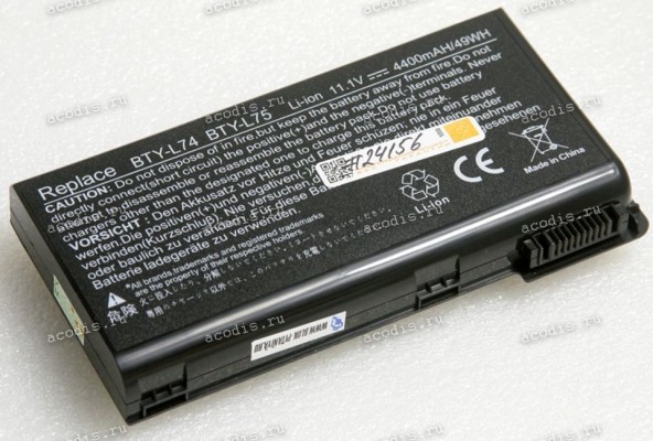 АКБ MSI CX700, CX600, CR620, CR610, CR600, A6200, A5000, A500 49Wh/4400mAh (91NMS17LD4SU1, 91NMS17LF6SU1, 957-173XXP-101, 957-173XXP-102, BTY-L74, BTY-L75, MS-1682) replace АКБ MSI CX700, CX600, CR620, CR610, CR600, A6200, A5000, A500 49Wh/4400mAh (91NMS17LD4SU1, 91NMS17LF6SU1, 957-173XXP-101, 957-173XXP-102, BTY-L74, BTY-L75, MS-1682) replace