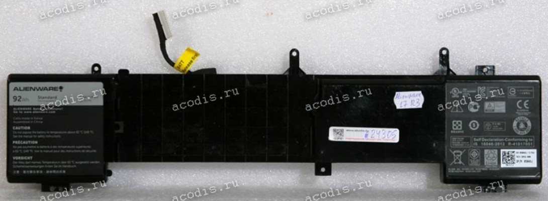 АКБ Dell AlienWare 17 R3 (63HDV, 05046J) 92Wh14,8V с разбора