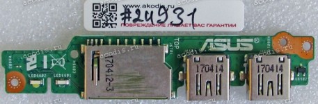 USB & CardReader board Asus UX310UA, UX310UQ, UX310UV (p/n 90NB0CJ0-R10021) REV 2.0