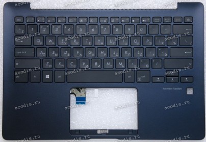 Keyboard Asus UX331FAL-1C тёмно-синяя, матовая, русифицированный (90NB0KD3-R31RU0, 13N1-46A0841, 13NB0HT3AM0241)+Topcase