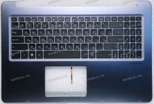 Keyboard Asus X580VD-1B синий металл, русифицированный (90NB0FL4-R33RU0, 13N1-29A0E010)+Topcase