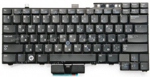 Keyboard Dell Latitude E5***, E6***, Precision M2***, M4***  чёрная, матовая русифицированная, трекпойнт (NSK-DB001, 0UK717)