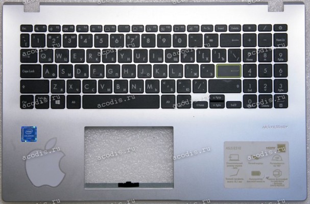 Keyboard Asus E510, E510M, E510MA, R522M серая русифицированная (3BBK4TAJN20)+Topcase