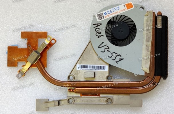 Сист.охл. Acer Aspire V3-551, V3-551G, Packard Bell TS11 (p/n AT0JU003DR0, KSB06105HA-AJ83) 3 pin Сист.охл. Acer Aspire V3-551, V3-551G, Packard Bell TS11 (p/n AT0JU003DR0, KSB06105HA-AJ83) 3 pin