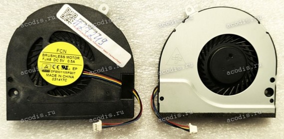 Кулер Acer Aspire E1-532, E1-532P, E1-572, E1-572G, E1-572P, E1-572PG, V5-561, V5-561G, V5-561P, V5-561PG, Travelmate P255, P255-M, P255-MG, P455, Compal V5xxx, Gateway NE572, Packard Bell EasyNote TE69HW (p/n: DFS501105FQ0T FFC2) 3pin NEW original