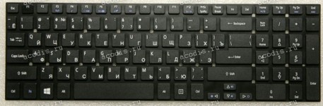 Keyboard Acer Aspire E5-521-22HD чёрная, русифицированная (V121702AS4, PK130N42A04)