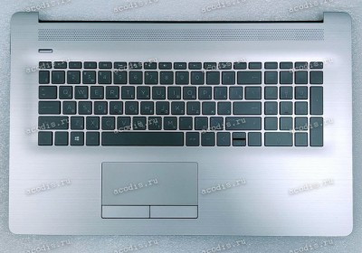 Keyboard HP ProBook 470 G7, 17-by, 17-ca серебристый металлик чёрная русифицированная с подсветкой (L91024-251, 6037B0144622, L81042-251, L83727-251, 6037B0144722, TCAQX101CYL, L20192-251, L83728-251, 2H1719-05330H, 2H1719-05330I, 2B-BBK16I600, 2B-BBK1616