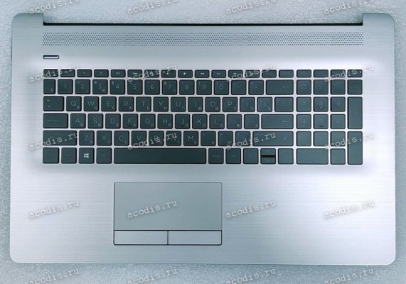 Keyboard HP ProBook 470 G7, 17-by, 17-ca серебристый металлик чёрная русифицированная с подсветкой (L91024-251, 6037B0144622, L81042-251, L83727-251, 6037B0144722, TCAQX101CYL, L20192-251, L83728-251, 2H1719-05330H, 2H1719-05330I, 2B-BBK16I600, 2B-BBK1616
