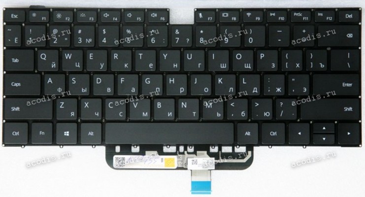 Keyboard Huawei Honor MagicBook PRO 8+512 HLY-W19R чёрная, русифицированная с подсветкой (02452769, R22011206054, V194121AS2, JIT DG 105JM0019) original NEW
