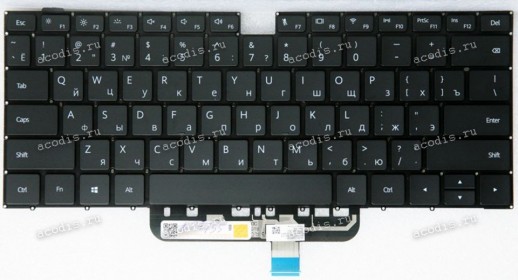 Keyboard Huawei Honor MagicBook PRO 8+512 HLY-W19R чёрная, русифицированная с подсветкой (02452769, R22011206054, V194121AS2, JIT DG 105JM0019) original NEW