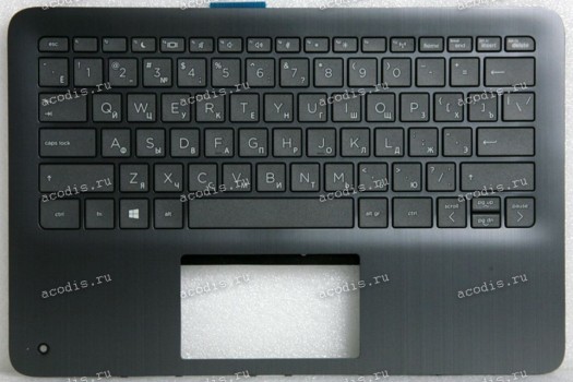 Keyboard HP ProBook x360 11 G3, 11 G4, 11 G5, 11 G6, 11 G3 (L83985-251, 6070B1675801, V148726IS1 RU, L83983-251, 6037B0156522) + Topcase тёмно-серебристый металлик чёрная русифицированная HPI SPS-TOP CVR GREY W/KB W/2ND CAM RUSS