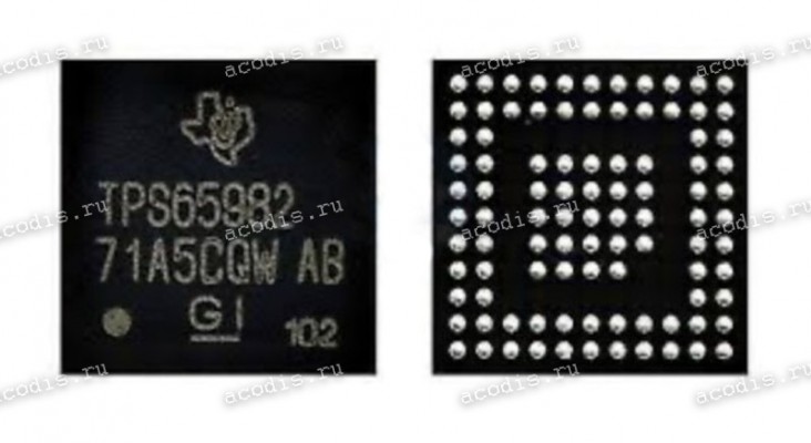 Микросхема Texas Instruments TPS65982, TPS65982AB, TPS65982 AB, TPS65982ABZQZR, SN1508015ZQZR BGA-96 USB PD CONTROLL (Asus p/n: 06050-00260000) NEW original Микросхема Texas Instruments TPS65982, TPS65982AB, TPS65982 AB, TPS65982ABZQZR, SN1508015ZQZR BGA-96 USB PD CONTROLL (Asus p/n: 06050-00260000) NEW original