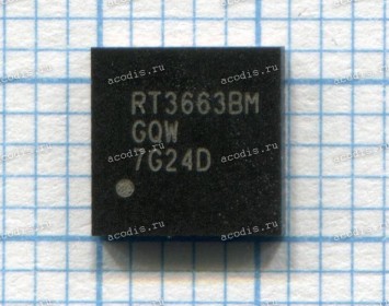 Микросхема RichTek RT3663B, RT3663BC, RT3663BCGQW WQFN-52L (Asus p/n: 06095-02220000) OFN Dual-Output PWM Controller with 3 Integrated Drivers for AMD NEW original