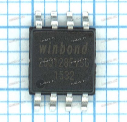 Микросхема Winbond W25Q128FVSG, W25Q128FVSIG, W25Q128FVSQ, W25Q128FVSIQ SOP-8 3V 128M-BIT SERIAL FLASH MEMORY WITH DUAL/QUAD SPI & QPI