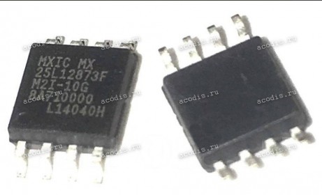Микросхема MXIC MX25L12873F-M2I-10G CMOS Serial Flash 8-SOP, SOP-8 3V 128M-BIT [x 1/x 2/x 4] CMOS MXSMIO (SERIAL MULTI I/O) FLASH MEMORY
