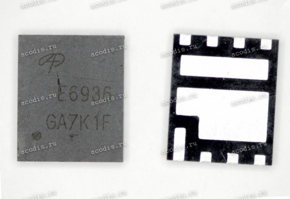 Микросхема Alpha&Omega AOE6936, E6936 QFN-8 Dual N-Channel MOSFET 30V 85A N-MOSFET x2; полевой; 30В; 35/67А; 9,6/15Вт; DFN5x6