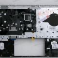 Keyboard HP ProBook 440 G8, G9, G10, 445 G8, G9, G10 (M23769-251)+Topcase чёрная матовая в серебристом топкейсе русифицированная С подсветкой