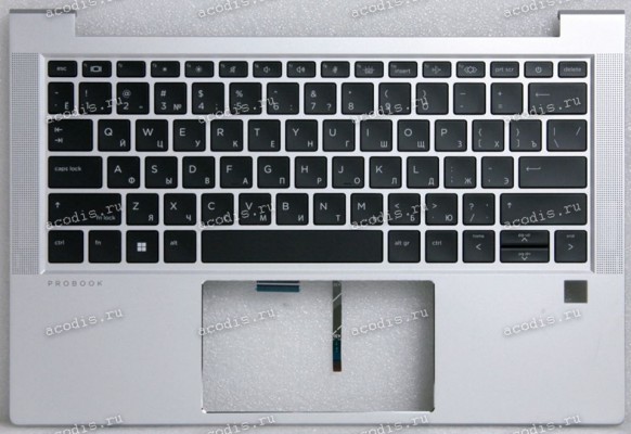 Keyboard HP ProBook 430 G8 (M24295-251, SIKAEX8P704110147001F, SG-B2810-XAA)+Topcase чёрная матовая в серебристом топкейсе русифицированная с подсветкой Keyboard HP ProBook 430 G8 (M24295-251, SIKAEX8P704110147001F, SG-B2810-XAA)+Topcase чёрная матовая в серебристом топкейсе русифицированная с подсветкой