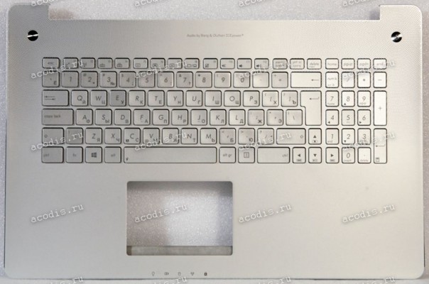 Keyboard Asus N750J серебристая, металл, русифицированная (13N0-PTA0211, 13NB0201AM0411 )+Topcase Keyboard Asus N750J серебристая, металл, русифицированная (13N0-PTA0211, 13NB0201AM0411 )+Topcase