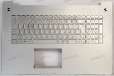 Keyboard Asus N750J серебристая, металл, русифицированная (13N0-PTA0211, 13NB0201AM0411 )+Topcase