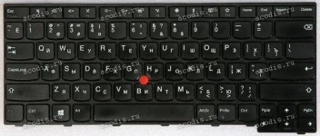 Keyboard Lenovo ThinkPad E470 чёрная матовая, русифицированная (01AX094, SN20K93258)