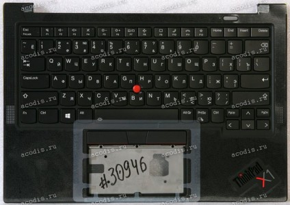 Keyboard Lenovo ThinkPad X1 Carbon Gen 9th чёрная, матовая русифицированная (5M11C53361, AM1U8000800, 8SSN20Z77405S, SN20Z77405-01, PK131U82B06, V201220AS1) c подсветкой +Topcase GRP KBD BZL,RUS,WW,DB,SUN NEW original