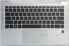 Keyboard HP ProBook 635 Aero G8 черная матовая русифицированная в серебристом топкейсе (M30681-251, 6070B1839901, B193926BS1, 6034B0046401) SPS-TOPCOVER W/KBD BL SR RUSS