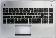 Keyboard Asus N56 серебристый металл, русифицированная (13NB03Z1P02011-1, 13NB03Z1AM0301)+Topcase