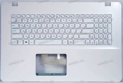 Keyboard Asus X705UV-3G матовая белая, русифицированная  (90NB0EW3-R32RU0, 13N1-2FA0C11)+Topcase