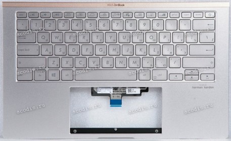 Keyboard Asus UX434FA-2S90NB0MQ6-R31RU0 серебристая, русифицированная (90NB0MQ6-R31RU0)+Topcase