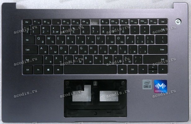 Keyboard Huawei Honor MateBook D 15 Intel BoB-WAI9, MagicBook X 15 BBR-WAI9 2021AP3137 серая, русифицированная (02353LSB , BohrK-WAQ9AR, BohrK-WAQ9BL, 9Z.NG25H.00R, QA29462078002460, 9Z.NG2SH.00R, 9Z.NG25H.30R, 9Z.NG2SH.30R, KSL51661NTN, 37H98TCBR20, 1CF0