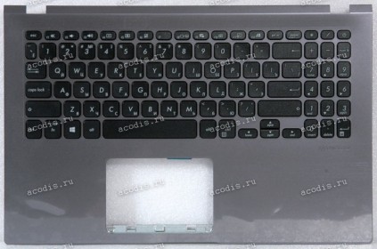 Keyboard Asus X509FA-1G тёмно-серый металлик, русифицированный (90NB0MZ2-R33RU0, 39XKRTAJN60, 13NB0MZ2AP0201)+Topcase