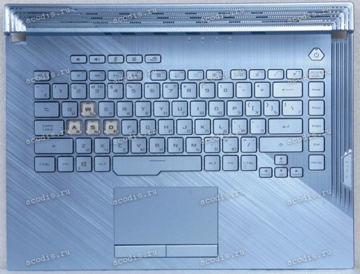 Keyboard Asus G512LWS-1F серебристо-голубая, русифицированная (90NR0342-R32RU0, 6051B1400801)+Topcase