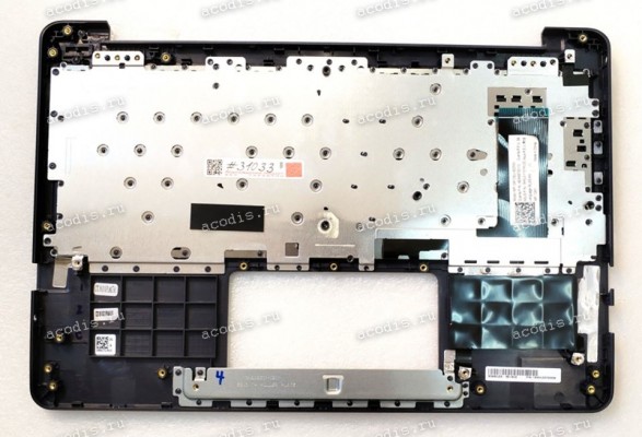 Keyboard Asus E203MA-1B чёрная матовая на сером, русифицированная (90NB0J02-R31RU0, 39XKCTCJN10, 0KNL0-1101RU00)+Topcase