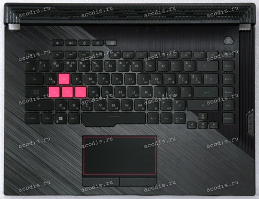 Keyboard Asus G15, G512WS-1H чёрная матовая русифицированная (90NR0343-R31RU0, 6051B1433101)+Topcase