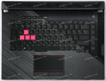 Keyboard Asus G15, G512WS-1H чёрная матовая русифицированная (90NR0343-R31RU0, 6051B1433101)+Topcase
