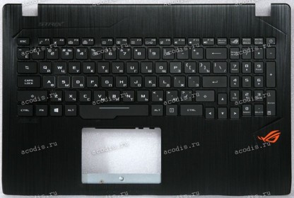 Keyboard Asus GL553VD, GL553VE-1A чёрная матовая русифицированная (90NB0DX1-R30RU0, 13N1-0BA0B21, 0KN1-0B4RU21, 0KNB0-6676RU00, V156362CS2)+Topcase GL553VE-1A K/B_(RU)_MODULE/AS (W/LIGHT/SPEAKER)(RGB)