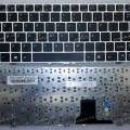 Keyboard Asus eeePC 1000, 1000H, 1000HE, 1000HA, 1000HD (Black-White/Matte/RUO) чёрная матовая с белой рамкой