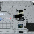 Keyboard Samsung NP-RV515-S06RU черная матовая c чёрной рамкой и серебристым топкейсом, русифицированная (BA75-02862C, CNBA5902941C, BA59-02941C)+ Topcase