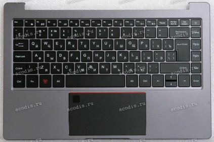 Keyboard Гравитон Н14И-Т, Machenike 14, ThundeRobot 14, IP3 + topcase чёрная в тёмно-сером топкейсе (61.Y141UK914A01, PRIDE+K4119 MB2983003, AMR11965-PCT1336U-6-FT9369-S-210416) возможно Machenike MachCreator 14 Intel Gen 11 MC-14i511320HF60HSM00RU, MC-14
