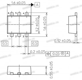 Микросхема Toshiba SSM6N44FE (TE85L.F), LM, .NT (Asus p/n: 07005-00710000) Dual N-Channel MOSFET, 100 mA, 30 V, 6-Pin ES T/R NEW original