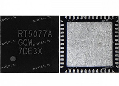 Микросхема RichTek RT5077A, RT5077AGQW, RT5077A-GQW WQFN-52 WQFN6x6-52 Power Management IC for INTEL GLK Platform