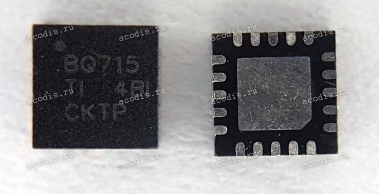 Микросхема Texas Instruments BQ24715, BQ24715RGRR, BQ715 QFN-20 (Asus p/n: 06036-00250000) 2-3 Cell NVDC-1 Battery Charger Controller with Ultra-Fast Transient Response and High Light-Load Efficiency NEW original Микросхема Texas Instruments BQ24715, BQ24715RGRR, BQ715 QFN-20 (Asus p/n: 06036-00250000) 2-3 Cell NVDC-1 Battery Charger Controller with Ultra-Fast Transient Response and High Light-Load Efficiency NEW original