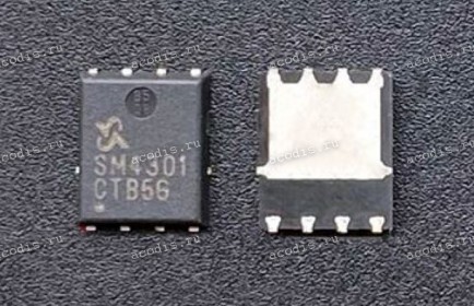 Транзистор SinoPower SM4301, SM4301PSK, SM4301PSKPC-TRG-VB SOP-8, 30V 18A 5m-@10V,18A P-Channel SO-8 MOSFETs