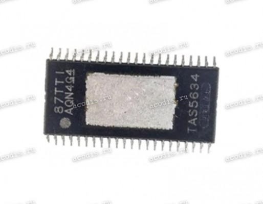 Микросхема Texas Instruments TAS5634, TAS5634D, TAS5634DDVR SOP-44, HTSSOP-44 300-W Stereo / 600-W Mono HD Digital Input, 58V Class-D Amplifier Power Stage Микросхема Texas Instruments TAS5634, TAS5634D, TAS5634DDVR SOP-44, HTSSOP-44 300-W Stereo / 600-W Mono HD Digital Input, 58V Class-D Amplifier Power Stage