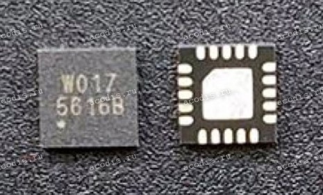 Микросхема GMT G5616B, G5616BRZ1U, 5616B TQFN3X3-20, WQFN-20L 3x3 ШИМ Complete DDR, DDRII and DDRIII Memory Solution Synchronous  Buck  PWM  Controller,  3A  LDO,  Buffered Reference = вроде как аналог RichTek RT8231A, RT8231AGQW (24=2D 24=1A 24=EE 24=3D)