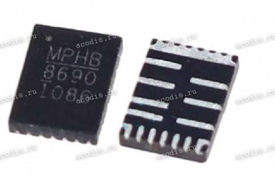 Микросхема MPS MP8690-A, MP86901-A, MP86901-AGQTZ (AMVE, AMVF,AMVG,  AMV., AMVx)  QFN 22V, 12A INTELLI-PHASE IN TQFN3X3