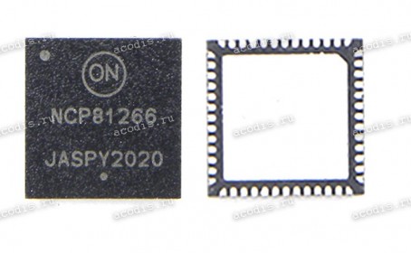 Микросхема ON Semiconductor NCP81266, NCP81266MNTXG QFN52 6x6, 0.4P CASE 485BE 6 + 2 Phase Output Controller with SVID Interface for Notebook and Ultrabook CPU Applications