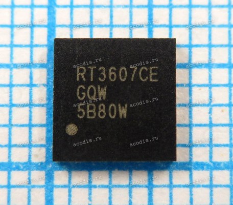Микросхема RichTek RT3607CE, RT3607CEGQW, RT3607CE-GQW WQFN6x6-56 Multi-Phase PWM Controller for CPU Core Power Supply