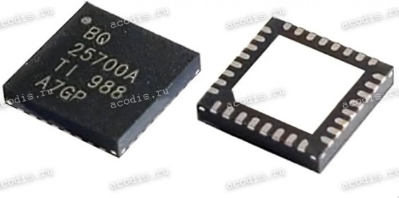 Микросхема Texas Instruments BQ25700A, BQ25700ARSNR WQFN-32 SMBus Multi-Chemistry Battery Buck-Boost Charge Controller with System Power Monitor and Processor Hot Monitor